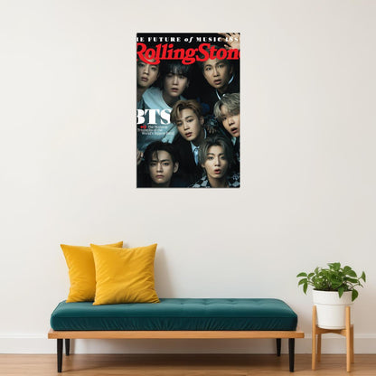 Rolling Stone Bts Magazine Cover K-pop Music Poster Wall Art Print