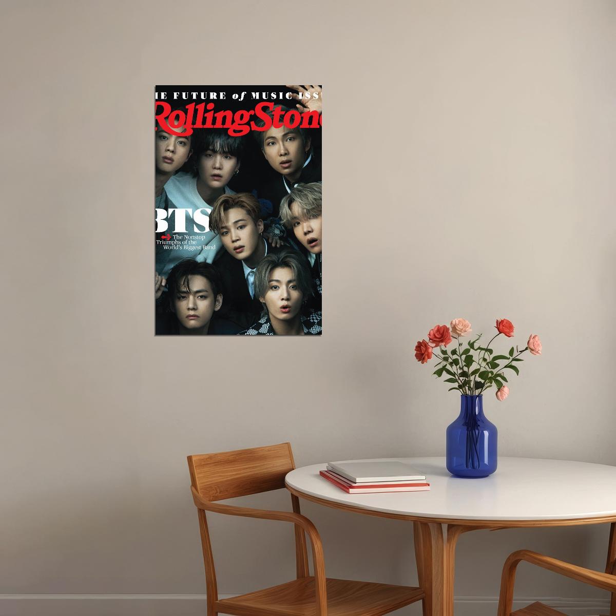 Rolling Stone Bts Magazine Cover K-pop Music Poster Wall Art Print