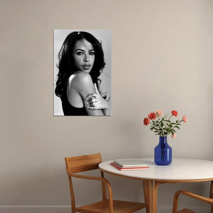 Aaliyah Poster R&b Music Wall Art Singer-songwriter Print - xonomax