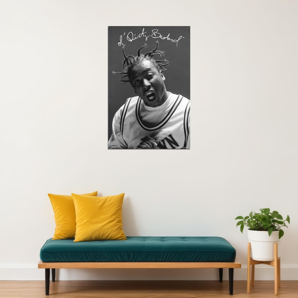 Ol' Dirty Bastard Wu-tang Odb Music Poster Rap Hip-hop Artist Wall Print