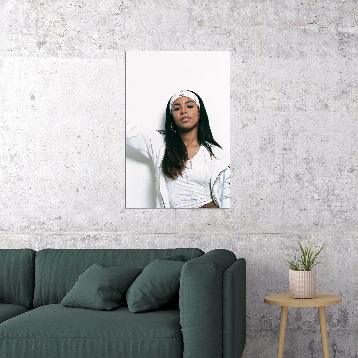 Aaliyah Poster R&b Music Wall Art Singer-songwriter Print