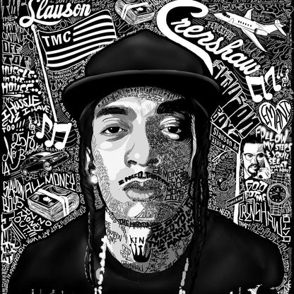 Nipsey Hussle Album Cover Art Rap Hip-hop Music Poster Wall Print - xonomax