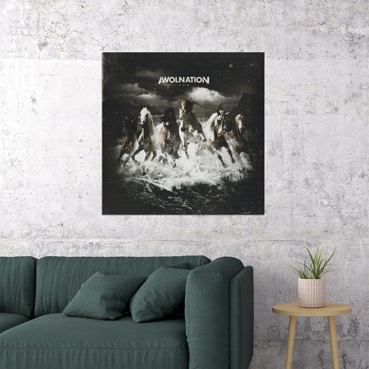 Awolnation Run Album Cover Art Alternative Rock Music Poster Band Music Print