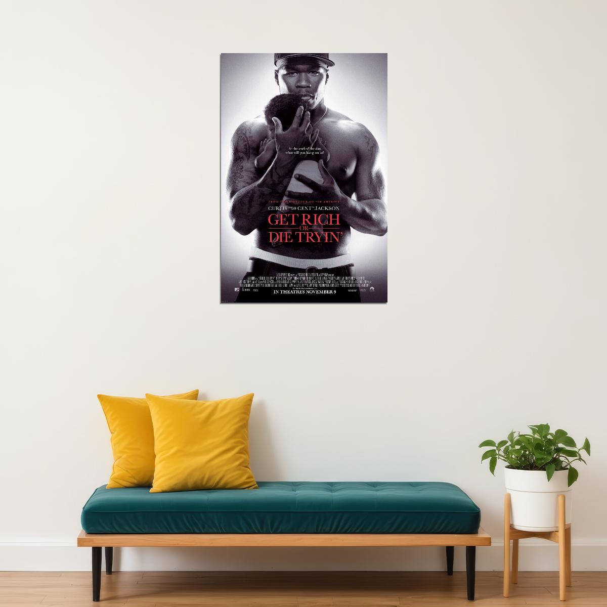 50 Cent Get Rich Or Die Tryin' Hip-hop Music Poster Rap Artist Music Print