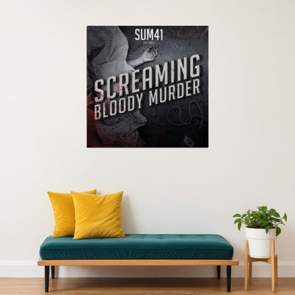 Sum 41 Screaming Bloody Murder Album Cover Art Music Poster Iconic Punk Rock Band Print