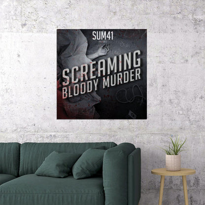 Sum 41 Screaming Bloody Murder Album Cover Art Music Poster Iconic Punk Rock Band Print