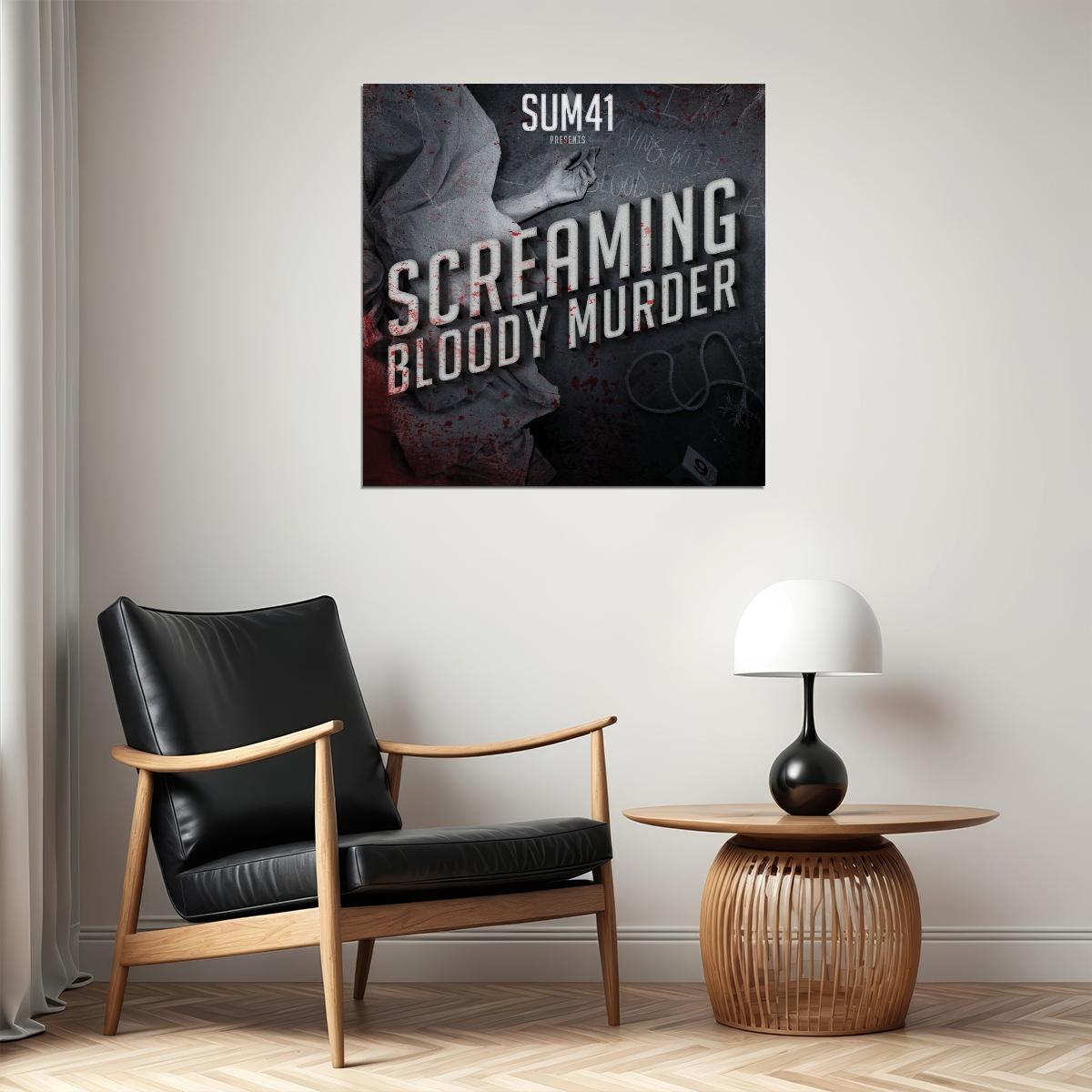 Sum 41 Screaming Bloody Murder Album Cover Art Music Poster Iconic Punk Rock Band Print