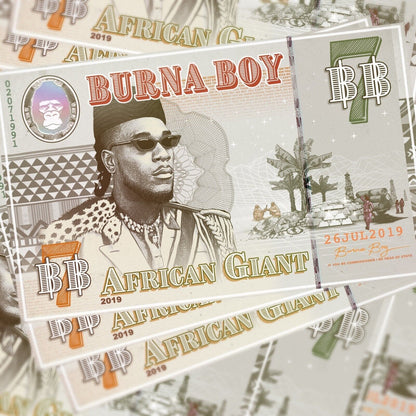 Burna Boy Poster Afrobeats Music Wall Art Nigerian Singer Music Print