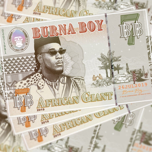 Burna Boy Poster Afrobeats Music Wall Art Nigerian Singer Music Print