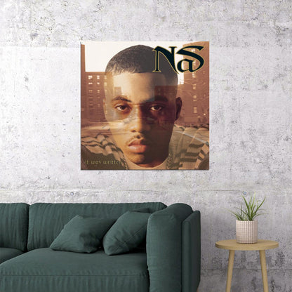 Nas It Was Written Album Cover Art Music Poster Rap Hip-hop Artist Wall Print