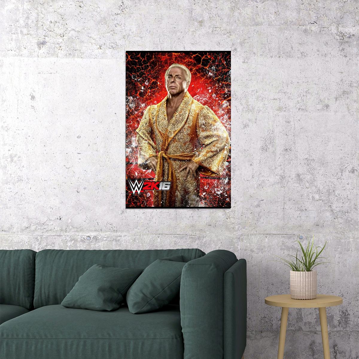 Ric Flair Wwe Poster Famous Wrestler Motivational Sports Print