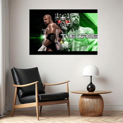 Triple H Wwe Poster Iconic Wrestling Legend Wall Art Inspirational Sports Print Champion Decor