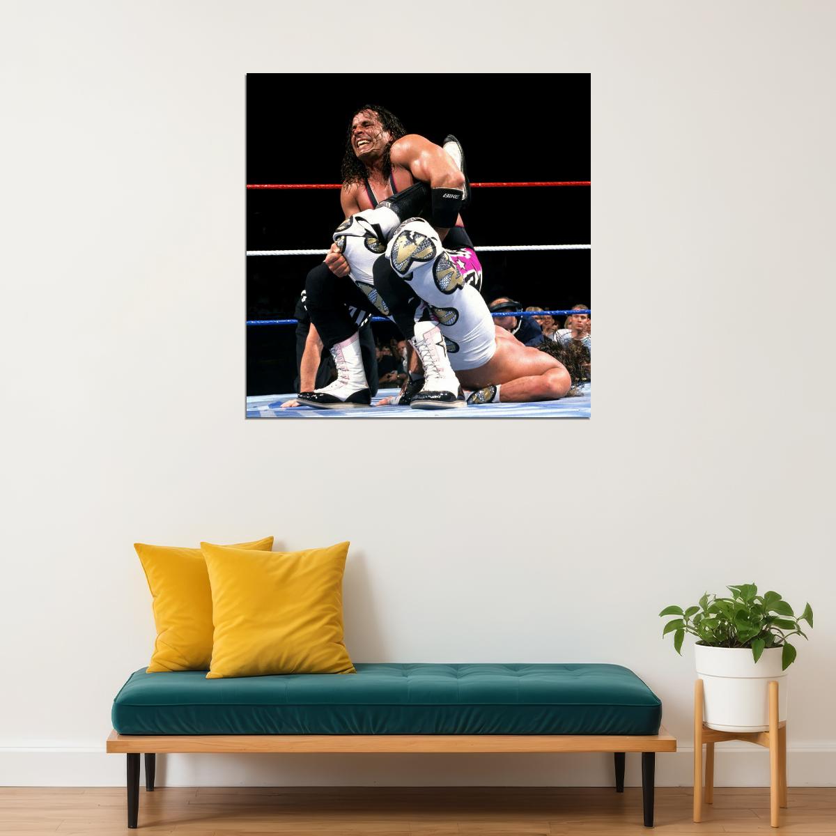 Bret Hart Vs. Shawn Michaels Poster Wwe Wrestling Match Wall Art Sports Entertainment Print - xonomax