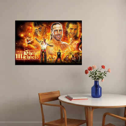 Superstar Shawn Michaels Wrestling Poster Iconic Wwe Legend Wall Art