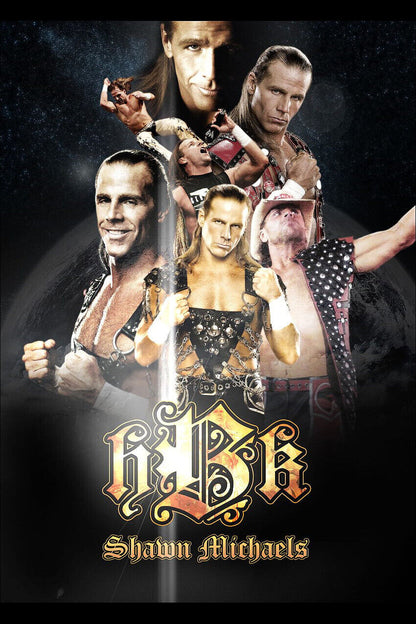 Superstar Shawn Michaels Wrestling Poster Iconic Wwe Legend Wall Art - xonomax