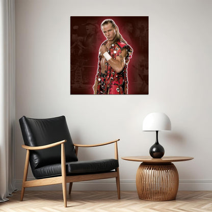 Superstar Shawn Michaels Wrestling Poster Iconic Wwe Legend Wall Art