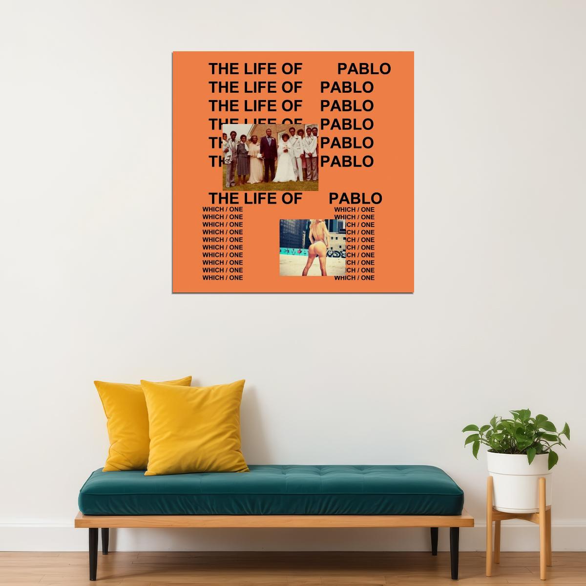 Kanye West The Life Of Pablo Album Cover Art Music Poster Rap Wall Print