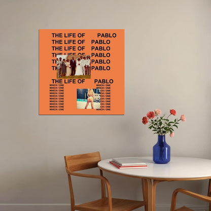 Kanye West The Life Of Pablo Album Cover Art Music Poster Rap Wall Print