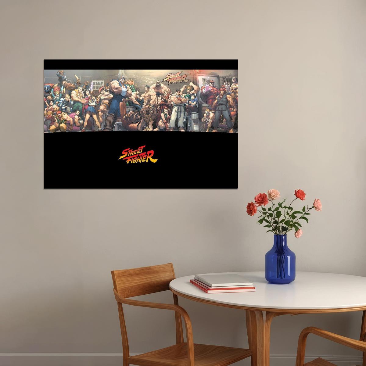 Street Fighter Fighting Video Game Poster Gamer Wall Art