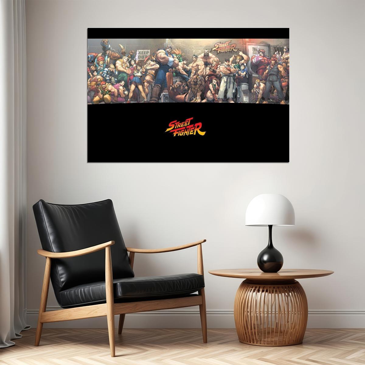 Street Fighter Fighting Video Game Poster Gamer Wall Art