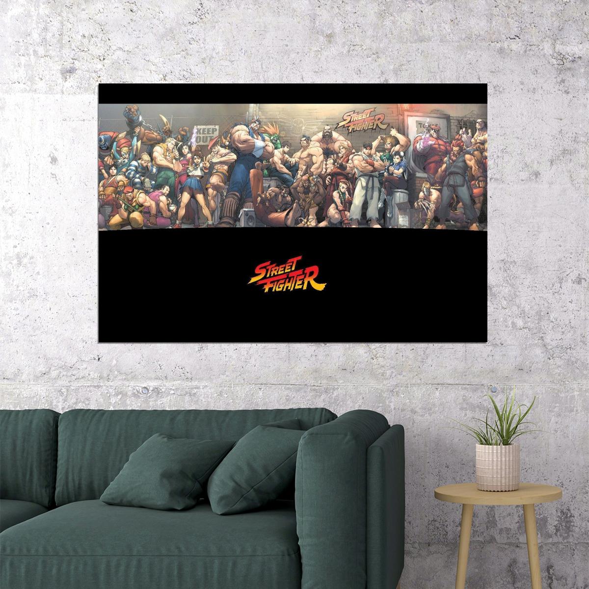 Street Fighter Fighting Video Game Poster Gamer Wall Art