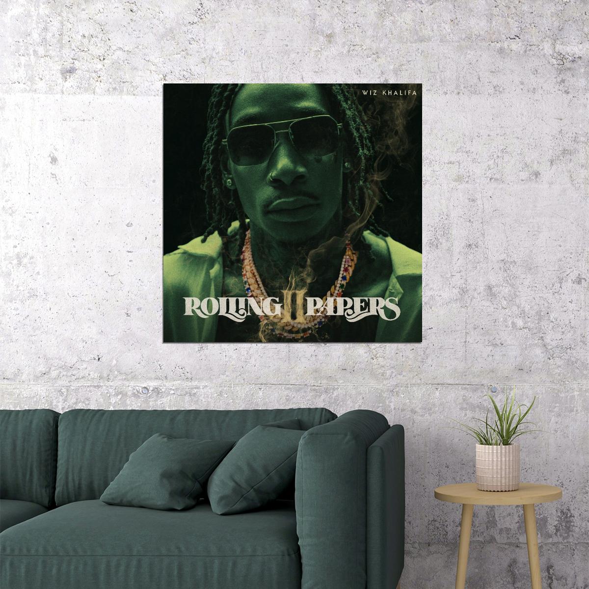 Wiz Khalifa Rolling Papers Album Cover Art Rapper Music Poster