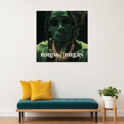 Wiz Khalifa Rolling Papers Album Cover Art Rapper Music Poster