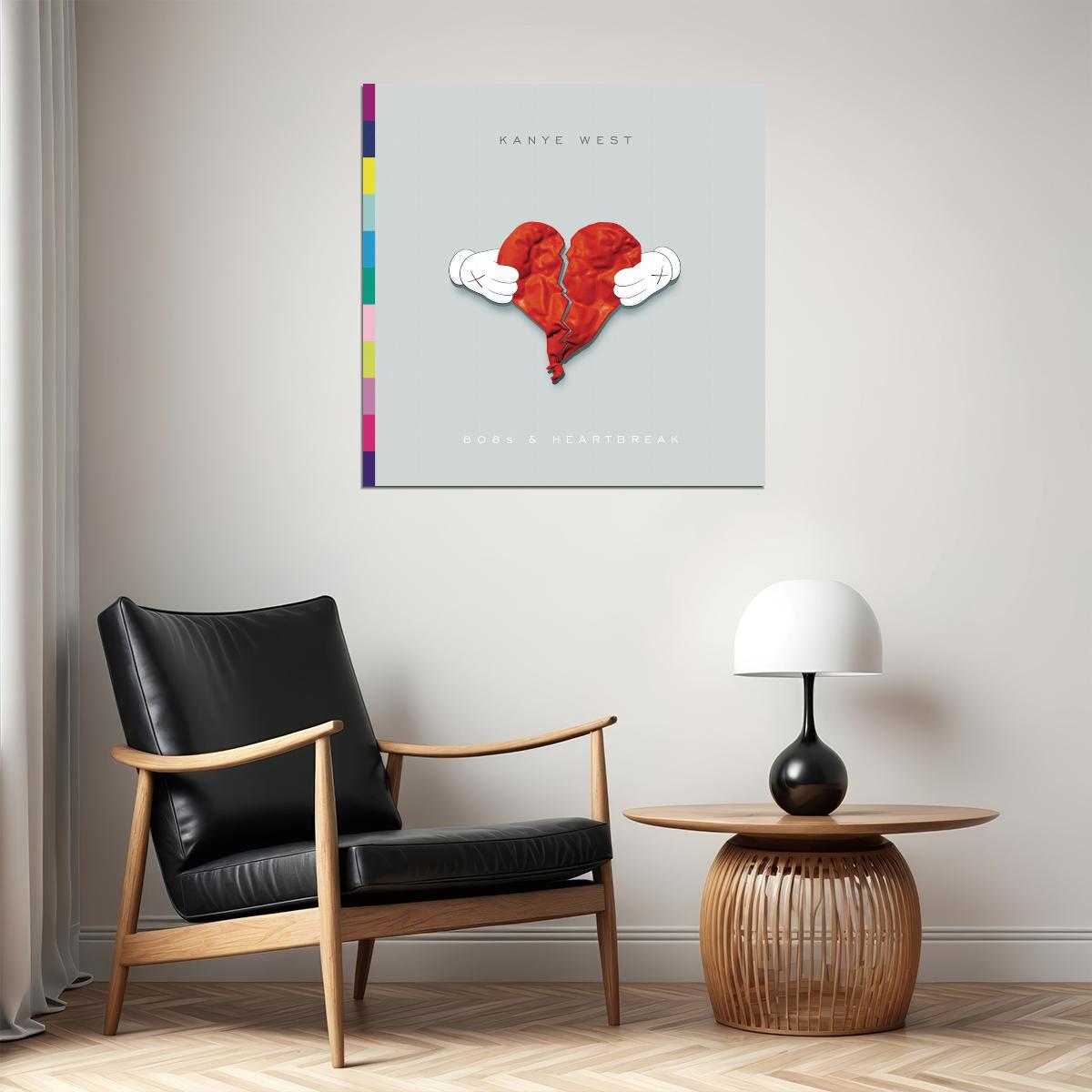 Kanye West 808s & Heartbreak Album Cover Art Music Poster Rap Wall Print