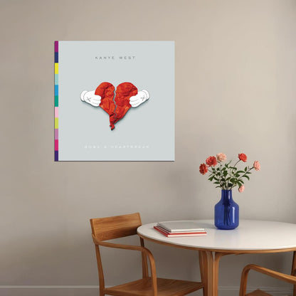 Kanye West 808s & Heartbreak Album Cover Art Music Poster Rap Wall Print