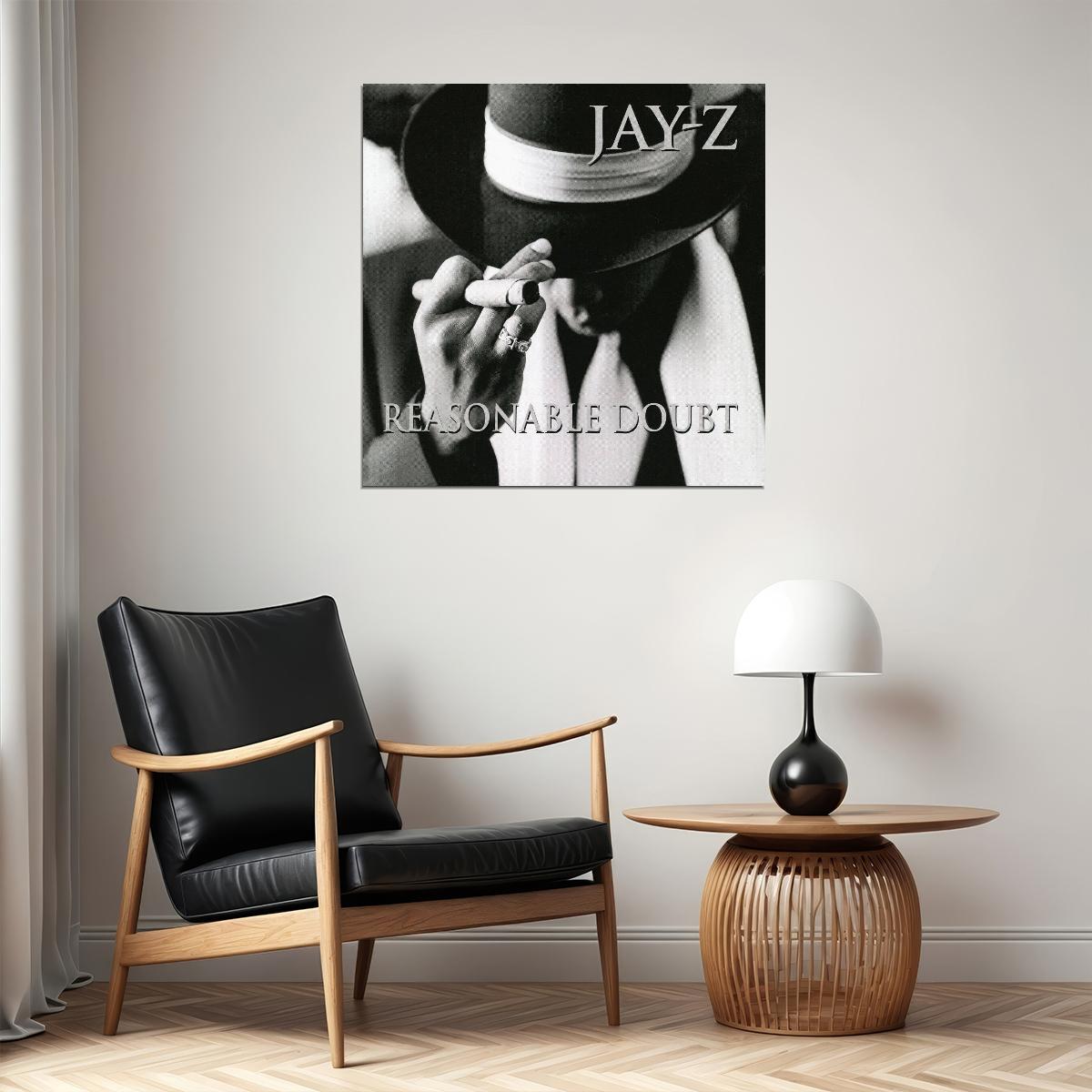 Jay-z Reasonable Doubt Album Cover Art Music Poster Rap Wall Print