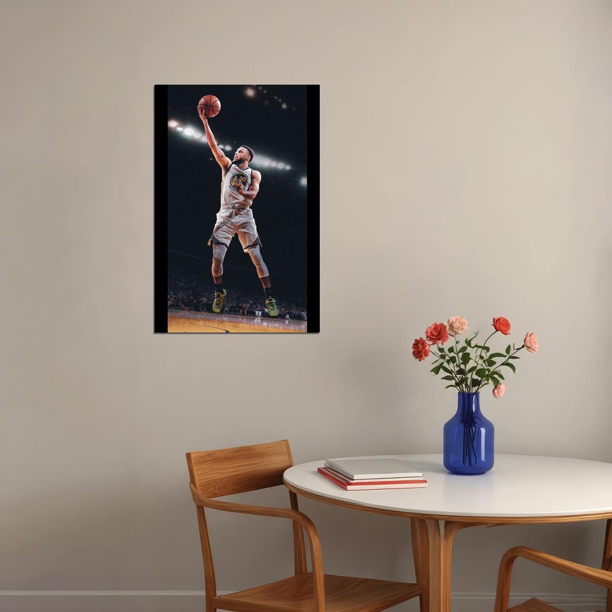 Stephen Curry Nba Basketball Poster Famous Player Motivational Sport Print