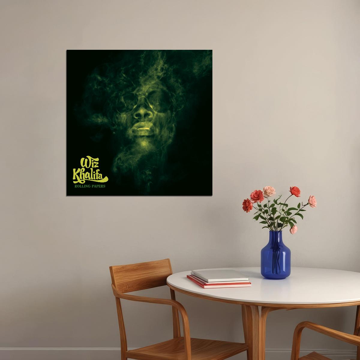 Wiz Khalifa Rolling Papers Album Cover Art Rapper Music Poster