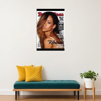 Rolling Stone Rihanna Magazine Cover Music Poster Famous Singer Wall Art