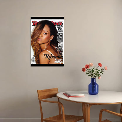 Rolling Stone Rihanna Magazine Cover Music Poster Famous Singer Wall Art