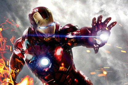 Iron Man Movie Poster Marvel Comics Superhero Wall Art Film Print