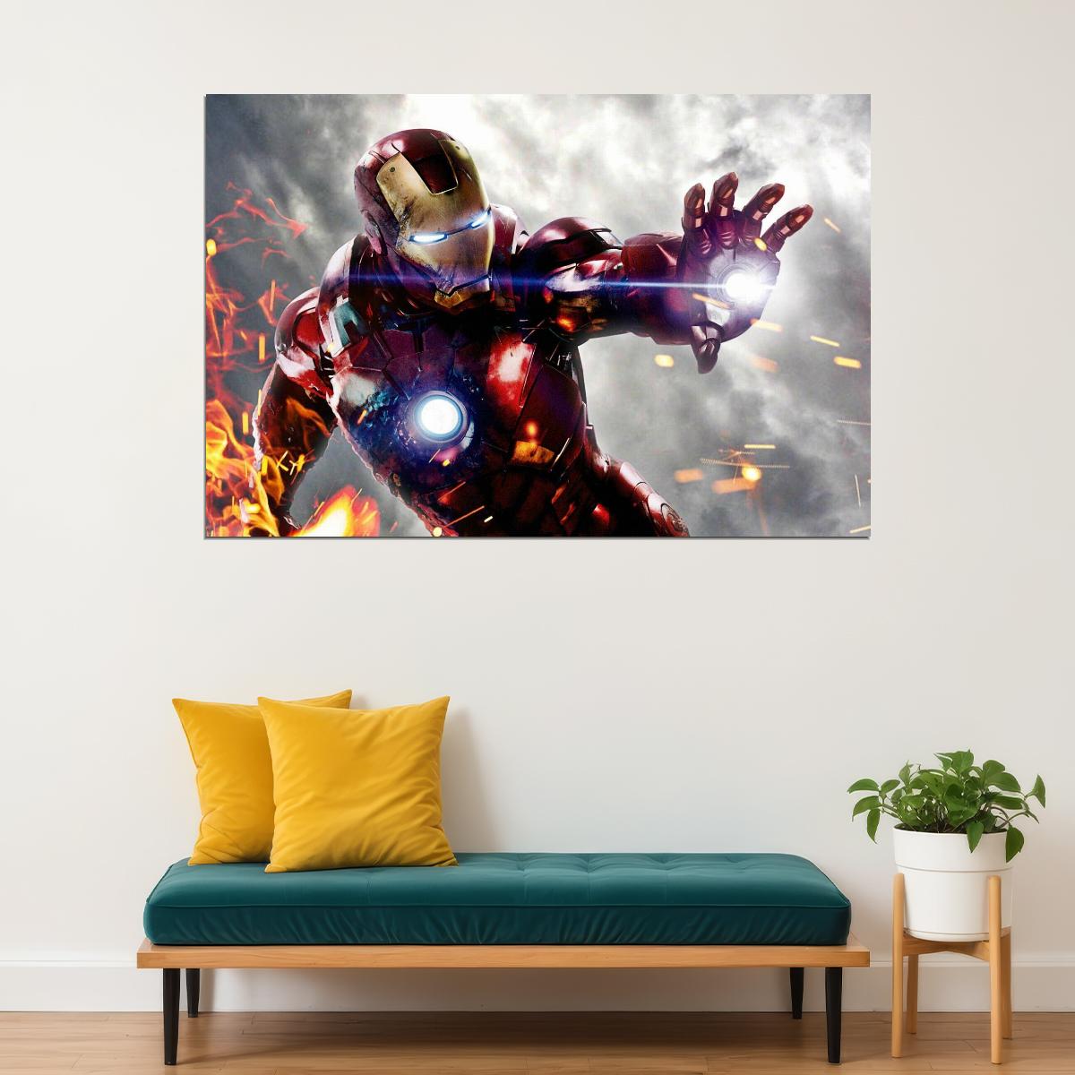 Iron Man Movie Poster Marvel Comics Superhero Wall Art Film Print