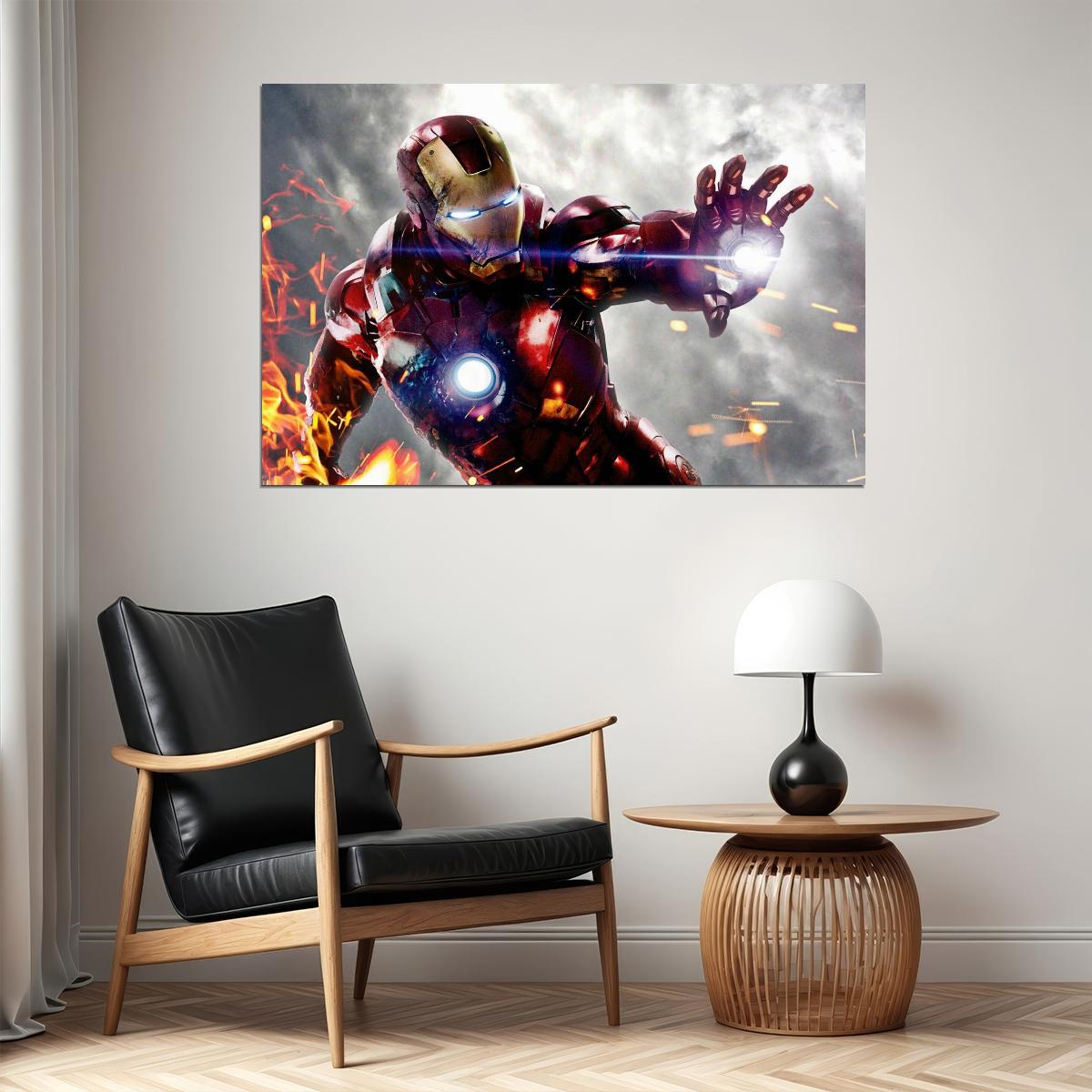 Iron Man Movie Poster Marvel Comics Superhero Wall Art Film Print