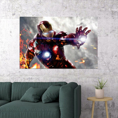 Iron Man Movie Poster Marvel Comics Superhero Wall Art Film Print