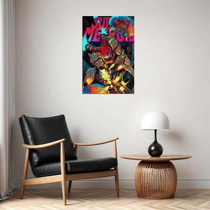 Super Metroid Nintendo Video Game Poster Iconic Retro Sci-fi Wall Art