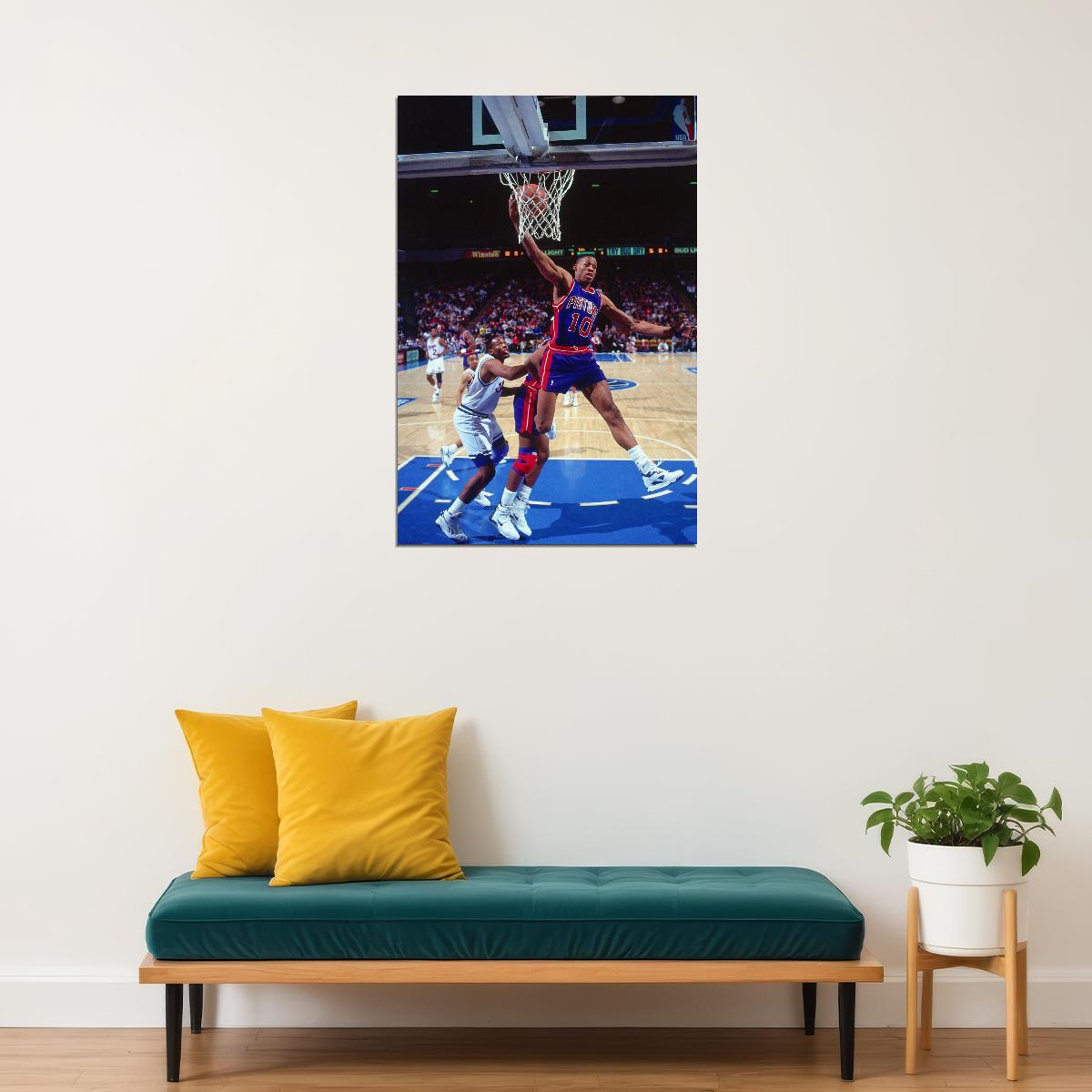 Dennis Rodman Basketball Poster Nba Legend Wall Art Chicago Bulls Sports Print