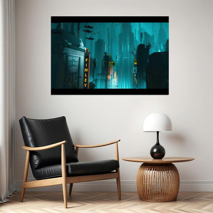 Bioshock Video Game Poster Action Rpg Wall Art Sci-fi Gaming Print