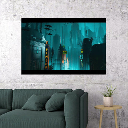 Bioshock Video Game Poster Action Rpg Wall Art Sci-fi Gaming Print