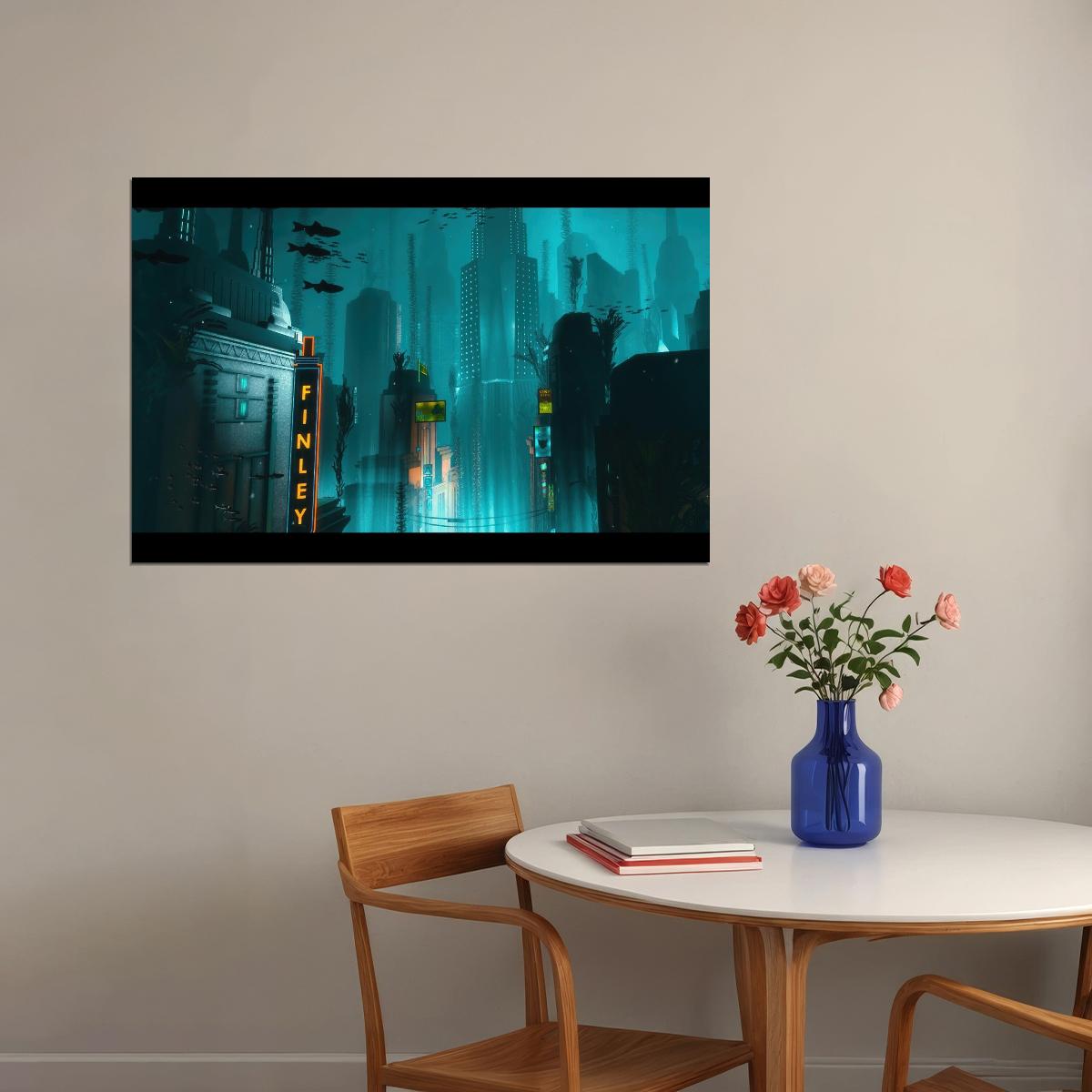 Bioshock Video Game Poster Action Rpg Wall Art Sci-fi Gaming Print