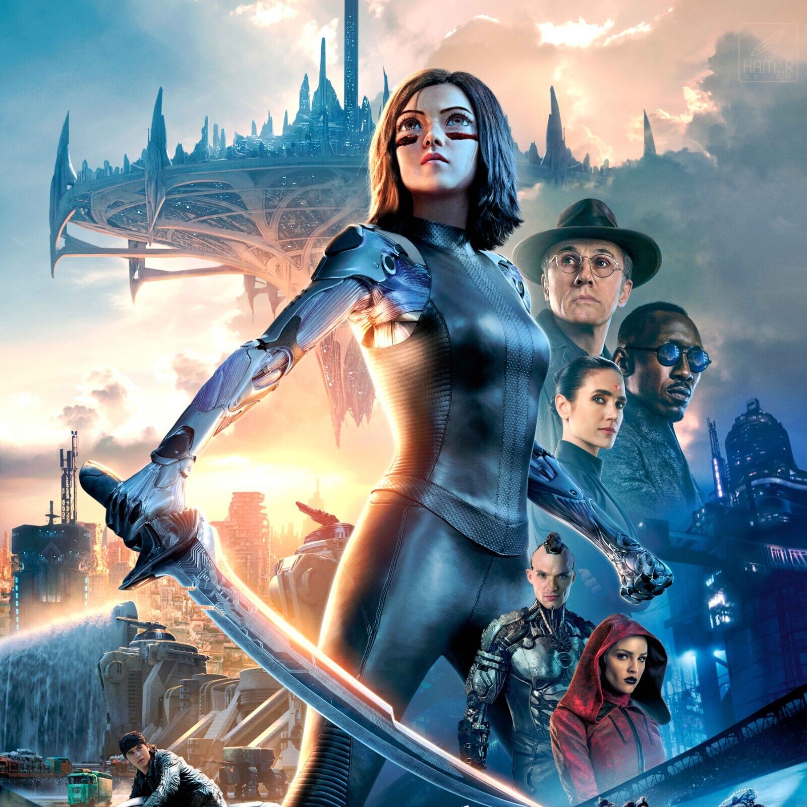 Alita: Battle Angel Movie Poster Sci-fi Film Wall Art Manga Adaptation Print - xonomax