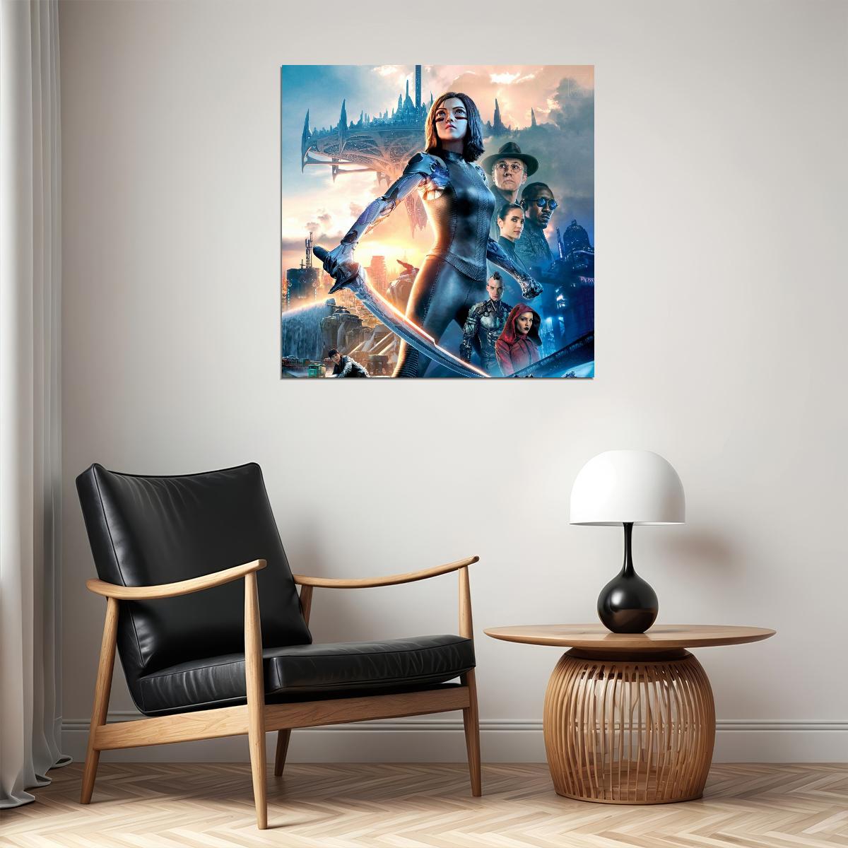 Alita: Battle Angel Movie Poster Sci-fi Film Wall Art Manga Adaptation Print - xonomax