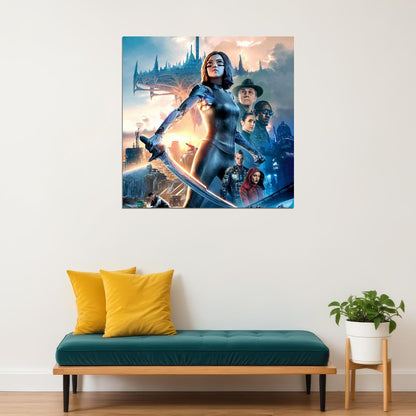 Alita: Battle Angel Movie Poster Sci-fi Film Wall Art Manga Adaptation Print - xonomax