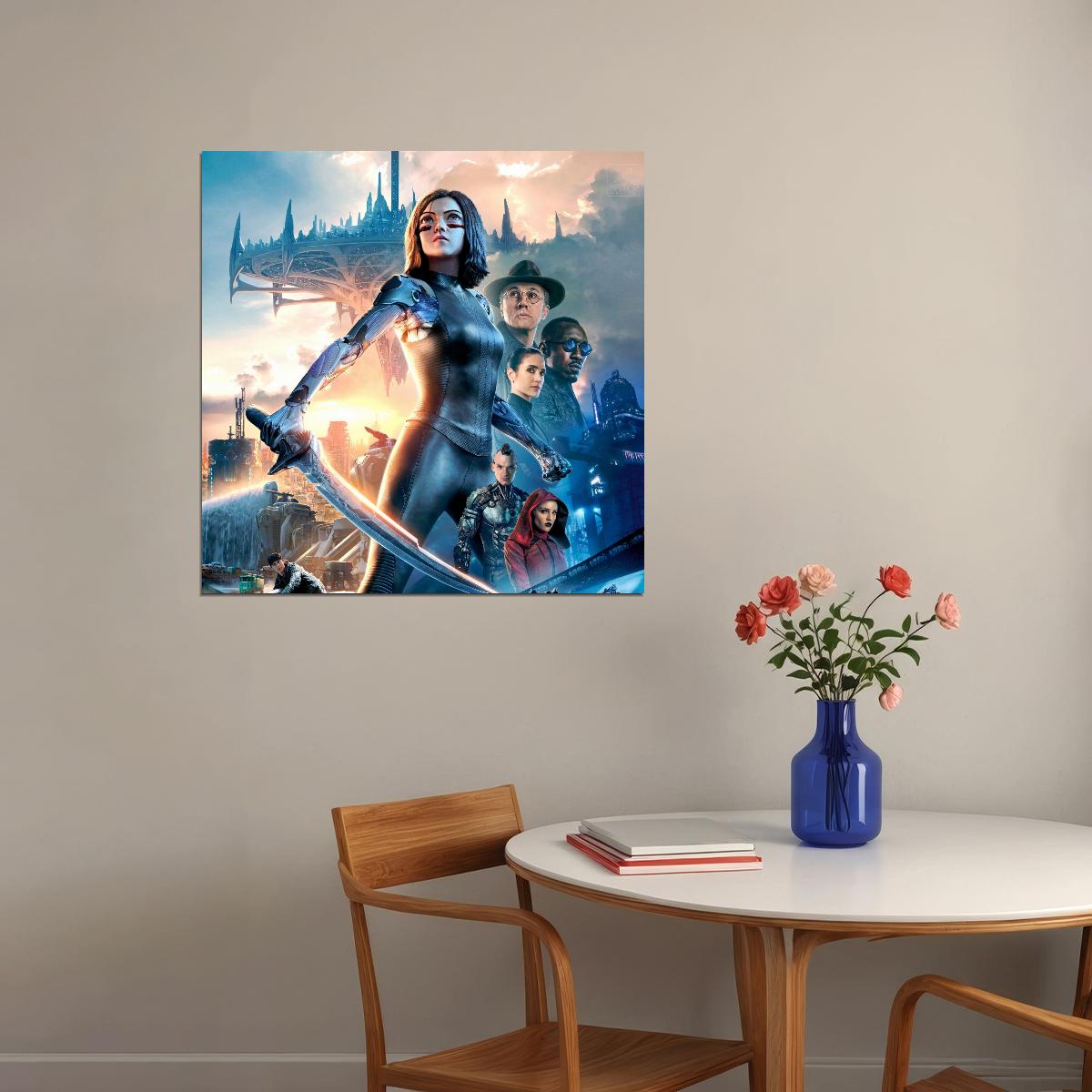 Alita: Battle Angel Movie Poster Sci-fi Film Wall Art Manga Adaptation Print - xonomax