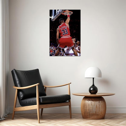 Scottie Pippen Nba Poster Famous Basketball Star Motivational Sports Print