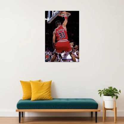 Scottie Pippen Nba Poster Famous Basketball Star Motivational Sports Print