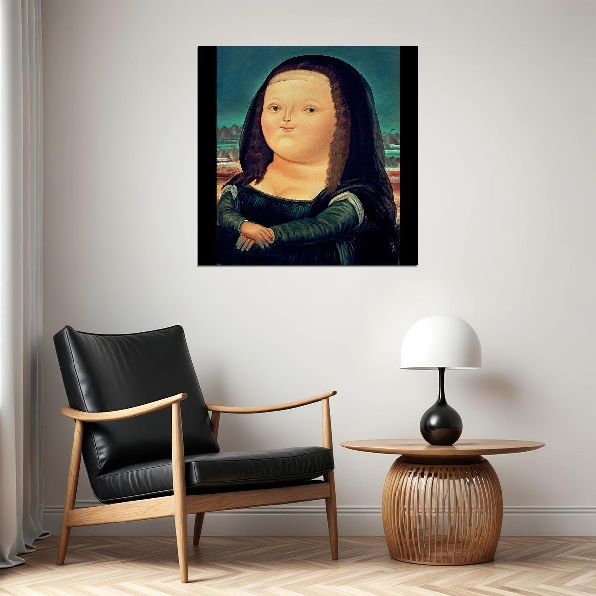 Fernando Botero Mona Lisa Poster Contemporary Art Print Wall Art Painting - xonomax